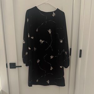 a new day Black Floral Long Sleeve Dress